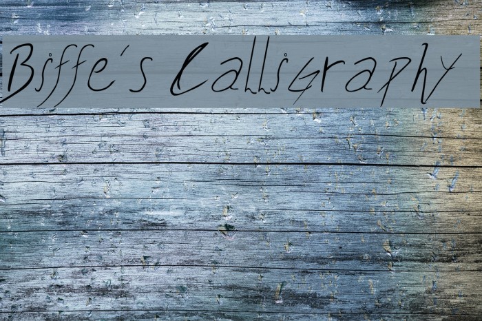 Biffe´s Calligraphy Font examples