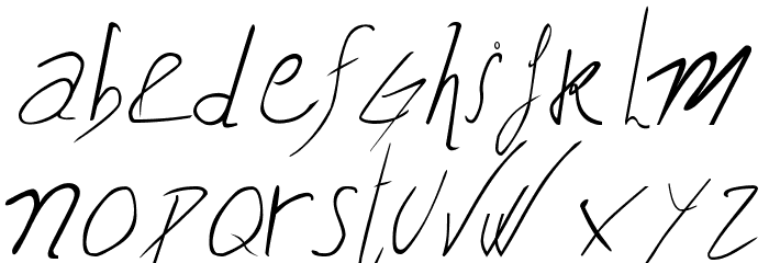 Biffe´s Calligraphy Font LOWERCASE