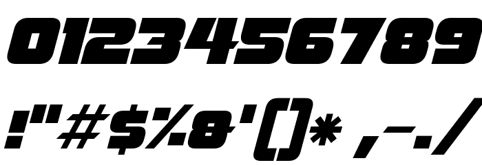 Big 500 Italic Font OTHER CHARS