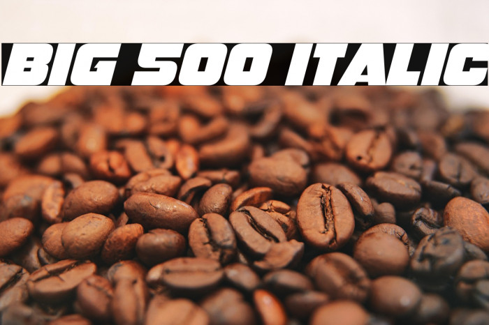 Big 500 Italic Example 1