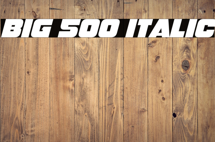 Big 500 Italic Example 2