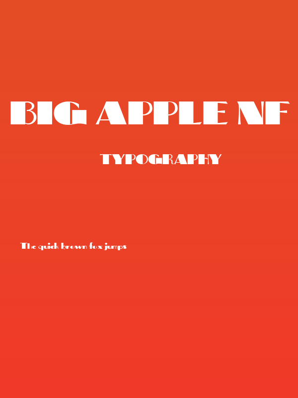 Big Apple NF Poster
