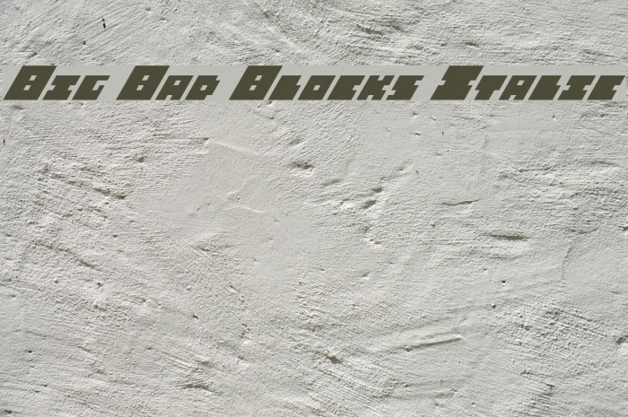 Big Bad Blocks Italic Fonte examples