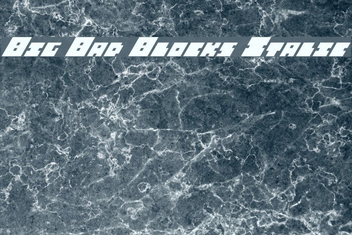 Big Bad Blocks Italic Fonte examples
