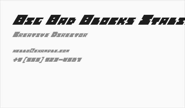 Big Bad Blocks Italic Business Card
