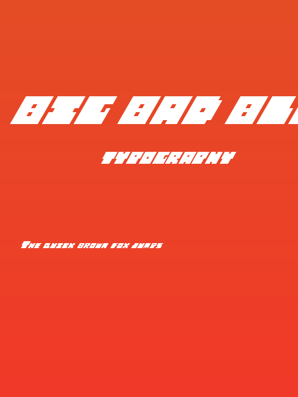 Big Bad Blocks Italic Poster