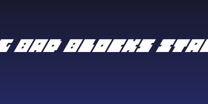Big Bad Blocks Italic Social Header