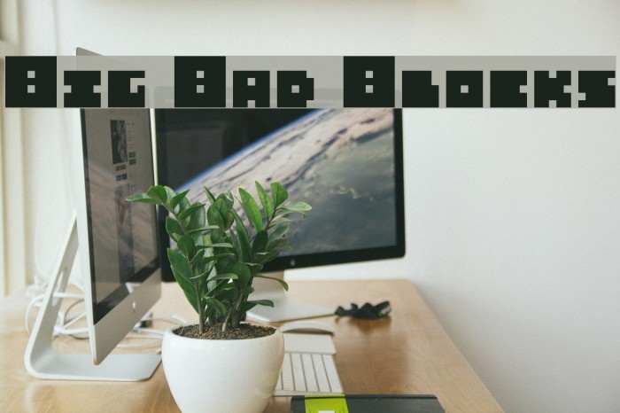 Big Bad Blocks Font examples