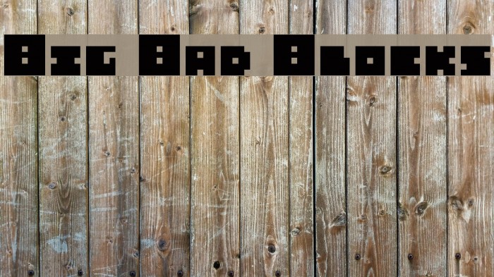 Big Bad Blocks Font examples