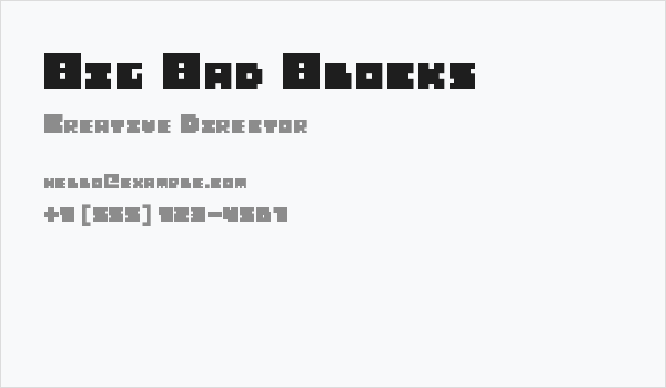 Big Bad Blocks Business Card