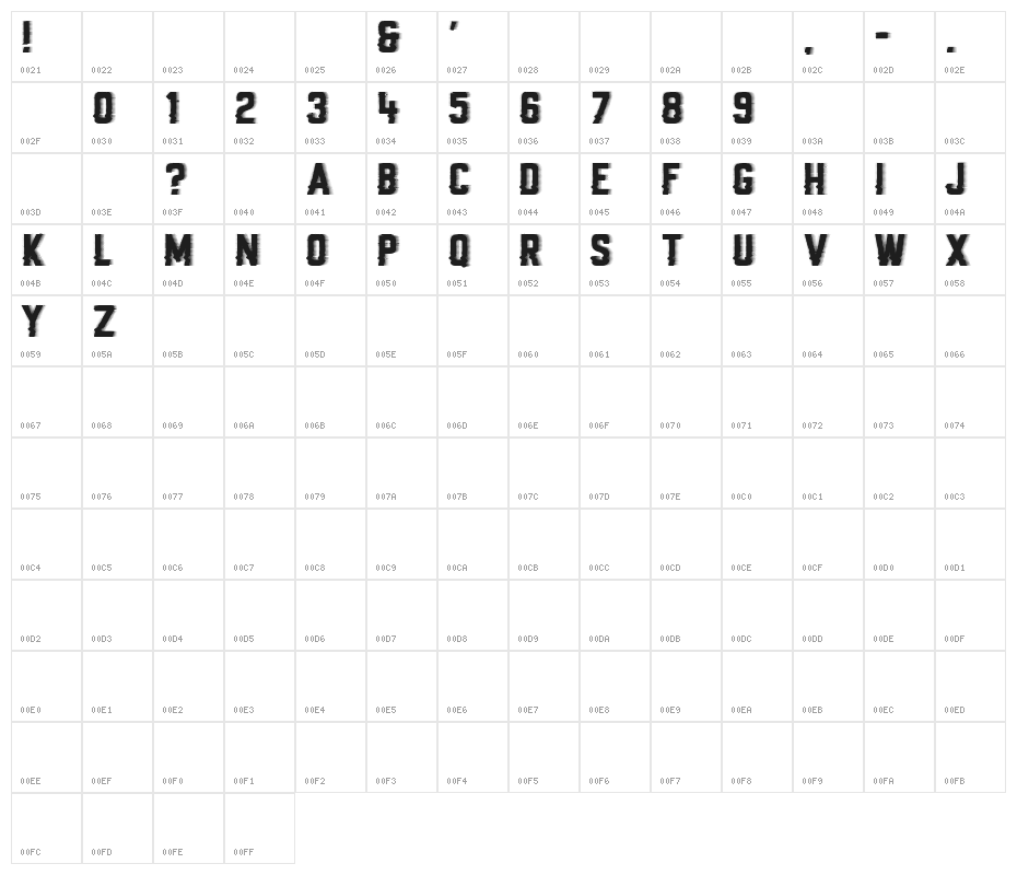 Big Bad Bugs Character Map