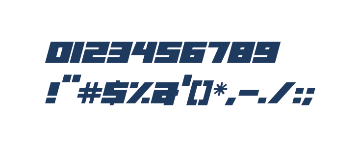 Big Bad Robot Italic Other Characters