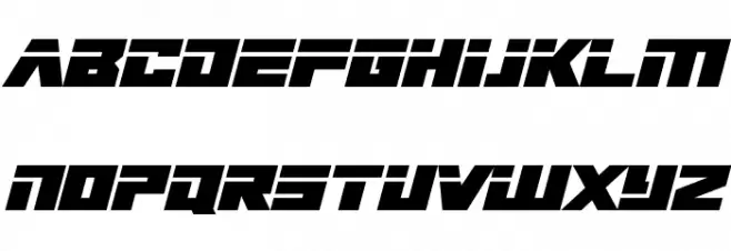Big Bad Robot Italic Schriftart Groß