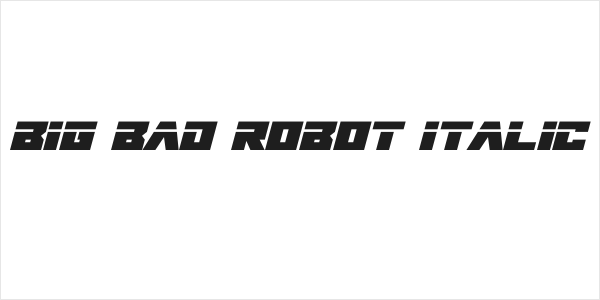 Big Bad Robot Italic Logo