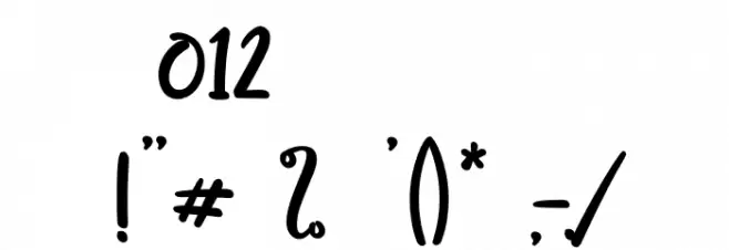 Big Bang! Font OTHER CHARS