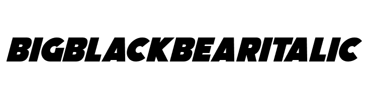 Big Black Bear Italic Fonte