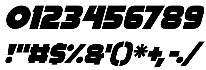 Big Black Bear Italic Font OTHER CHARS