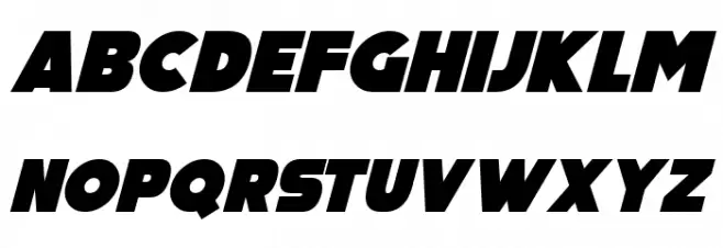 Big Black Bear Italic Caratteri MAIUSCOLE