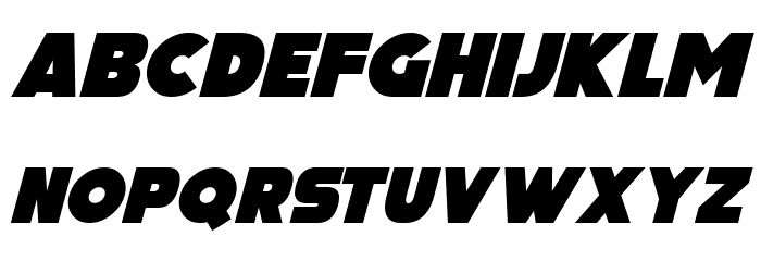 Big Black Bear Italic Font LOWERCASE