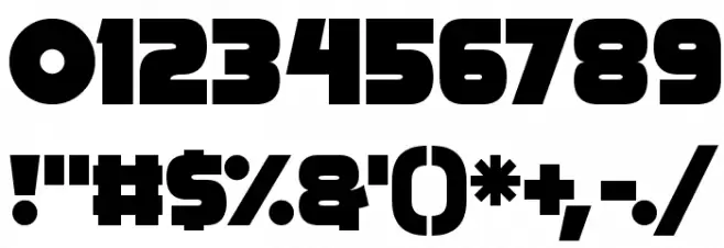 Big Black Bear Font OTHER CHARS