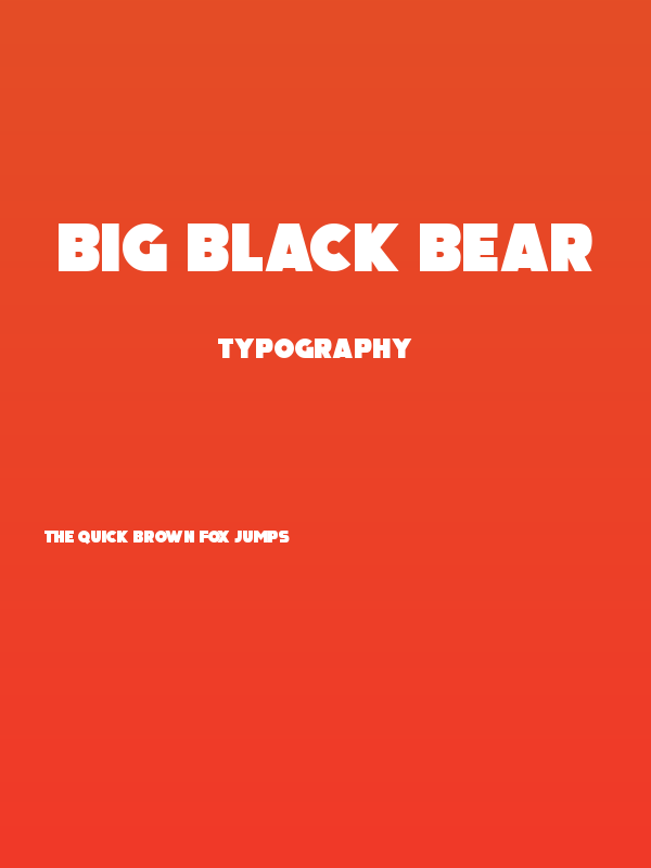 Big Black Bear Poster