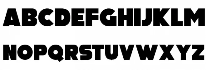Big Black Bear Caratteri MINUSCOLO