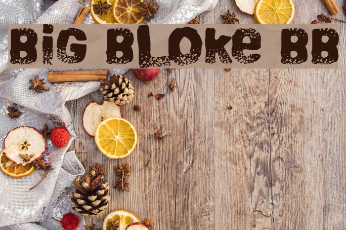 Big Bloke BB Font examples