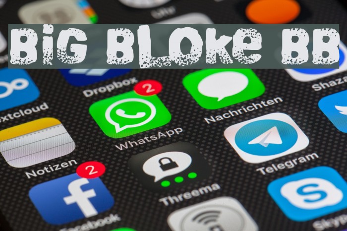 Big Bloke BB Font examples