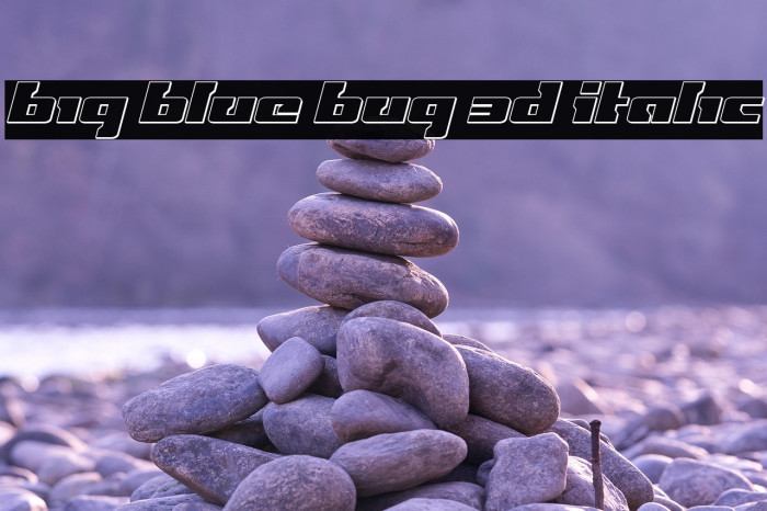 Big Blue Bug 3D Italic Example 1