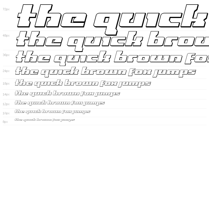 Big Blue Bug 3D Italic Waterfall