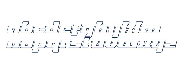 Big Blue Bug 3D Italic Lowercase