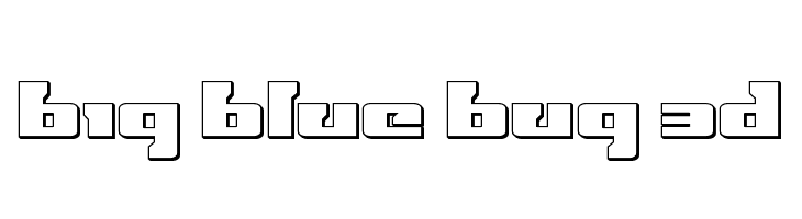 Big Blue Bug 3D  font caratteri gratis