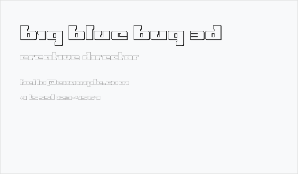 Big Blue Bug 3D Business Card