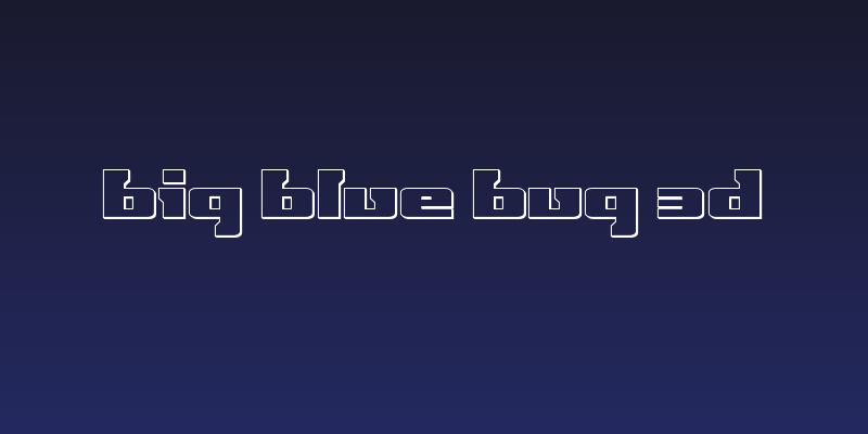 Big Blue Bug 3D Social Header
