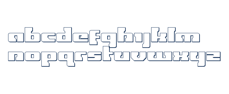 Big Blue Bug 3D Lowercase