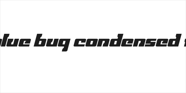 Big Blue Bug Condensed Italic Logo