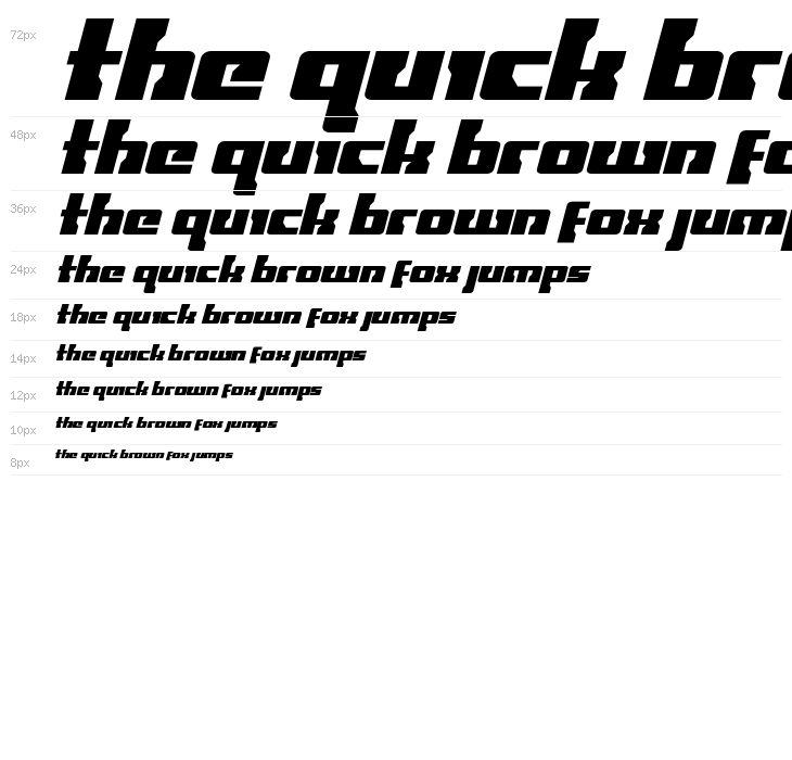 Big Blue Bug Condensed Italic Waterfall