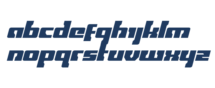 Big Blue Bug Condensed Italic Lowercase