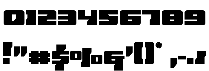 Big Blue Bug Condensed Font OTHER CHARS