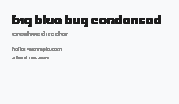 Big Blue Bug Condensed Business Card