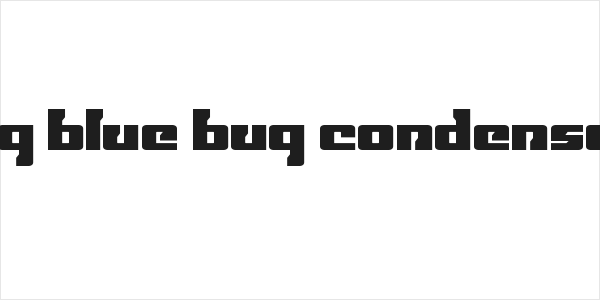 Big Blue Bug Condensed Logo