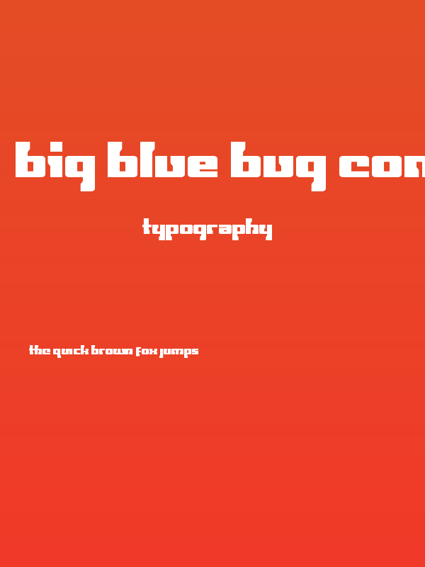 Big Blue Bug Condensed Poster