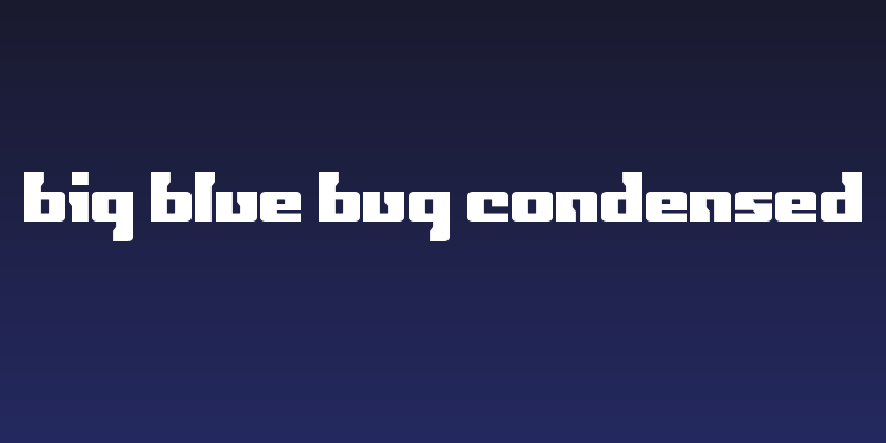 Big Blue Bug Condensed Social Header