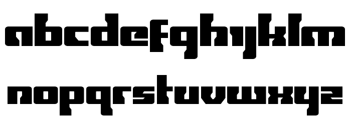 Big Blue Bug Condensed Font LOWERCASE