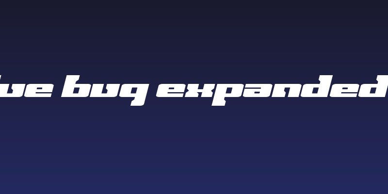 Big Blue Bug Expanded Italic Social Header