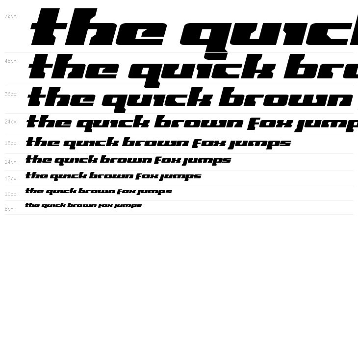 Big Blue Bug Expanded Italic Waterfall