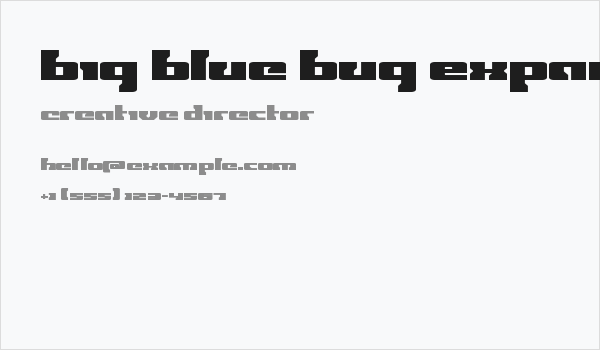 Big Blue Bug Expanded Business Card