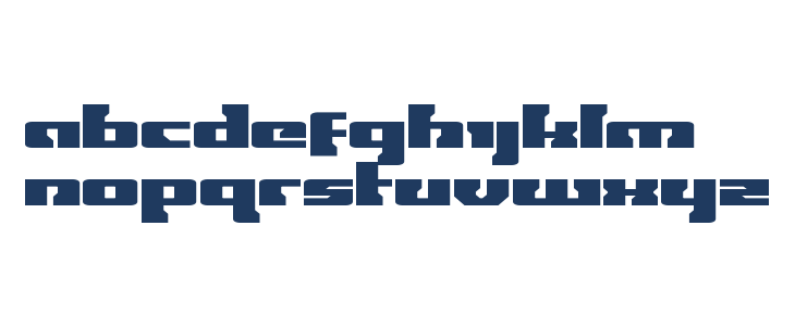 Big Blue Bug Expanded Lowercase