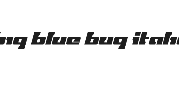 Big Blue Bug Italic Logo