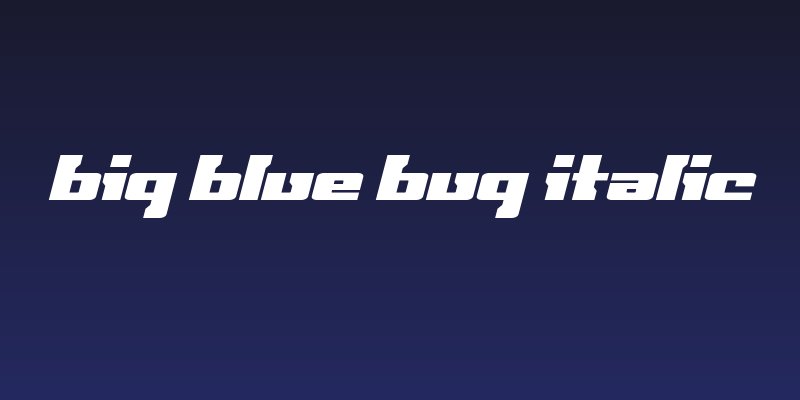 Big Blue Bug Italic Social Header